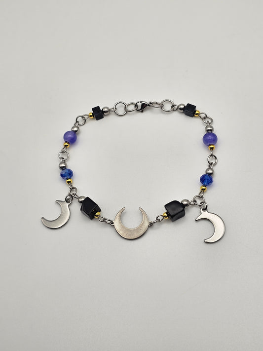 Triple Moon Solstice Goddess Bracelet