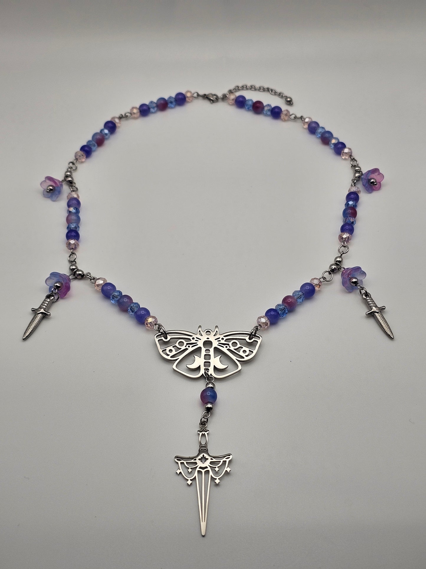 Violet Mothblade Necklace