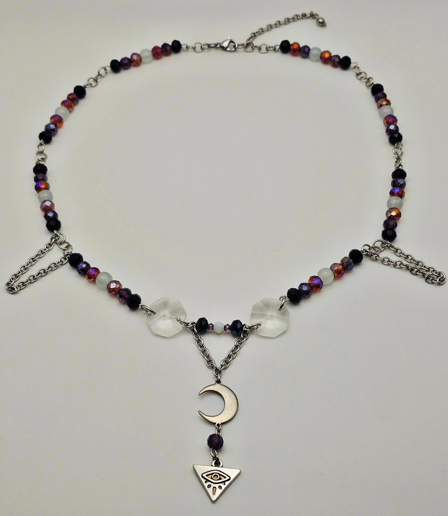 Eye and Moon Prism Necklace