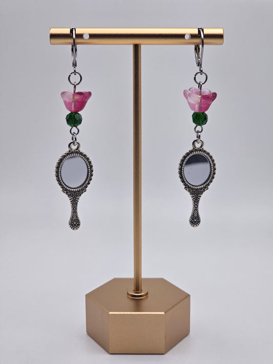 Through the Garden Glass Earrings