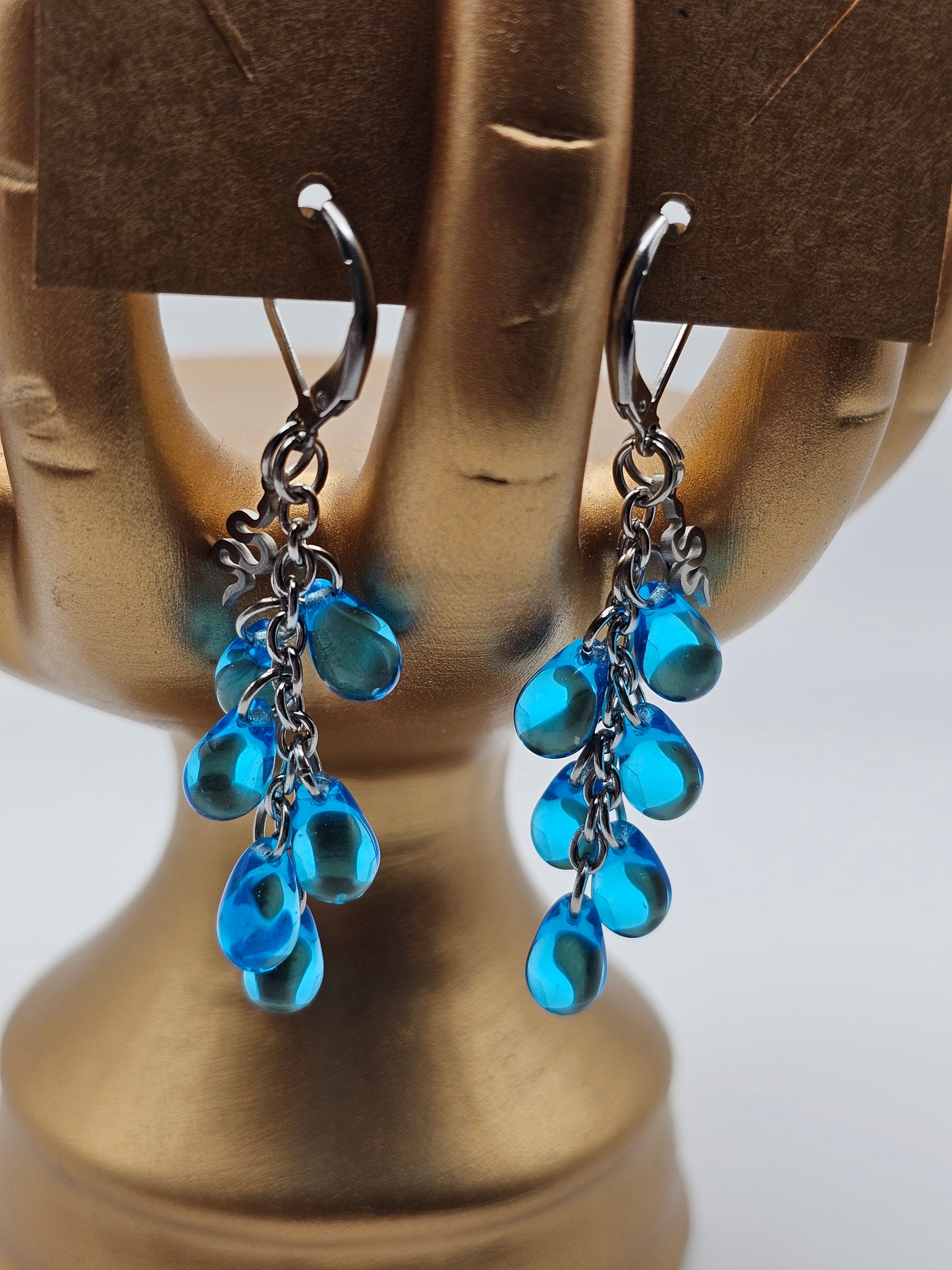Kundalini Rain and Serpent Earrings